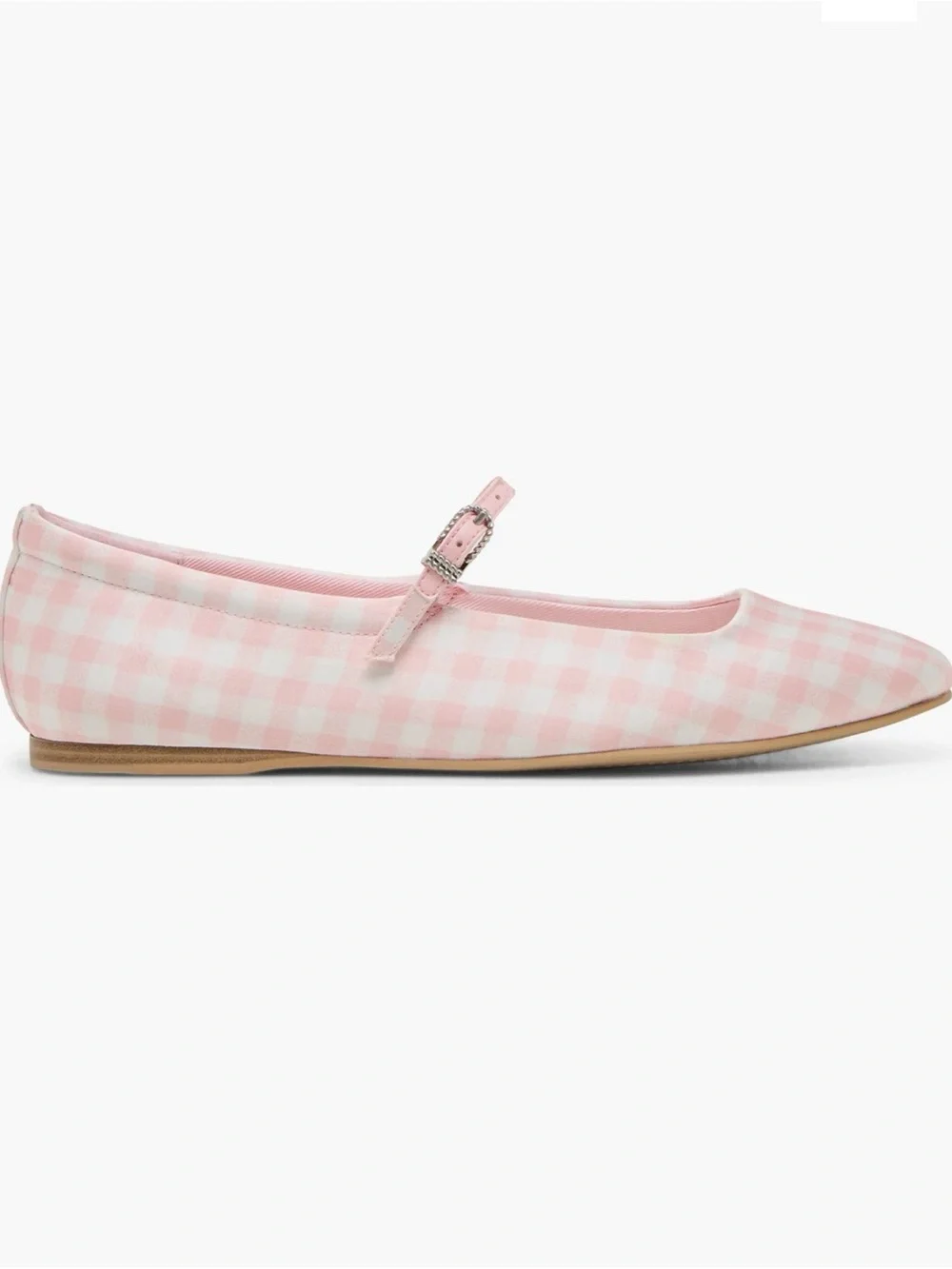 NEW Dolce Vita Pink Gingham/Plaid Golf Reyes Mary Jane Flats | size 8